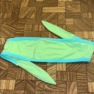 Lime Green Strapless Bikini Top